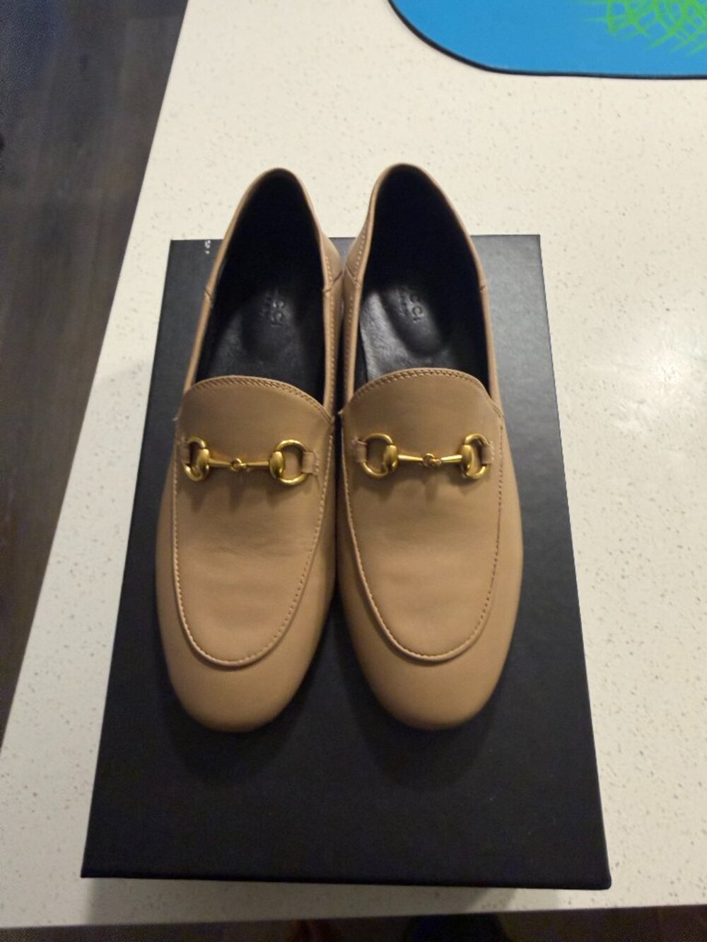 REAL Leather Loafers wtih Gold Horsebit